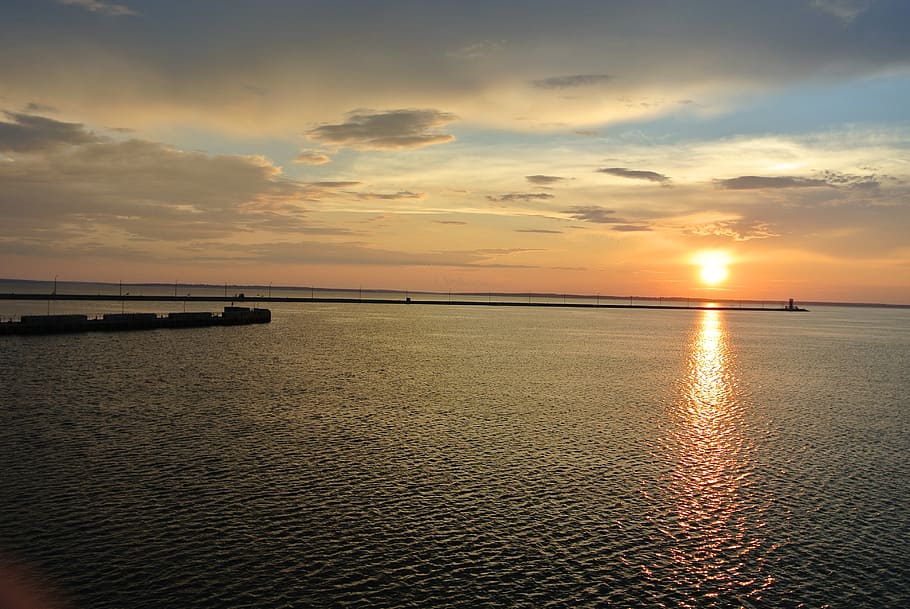 sunset, river, gorodets, sea, sky, dusk, summer, water, scenics - nature HD wallpaper