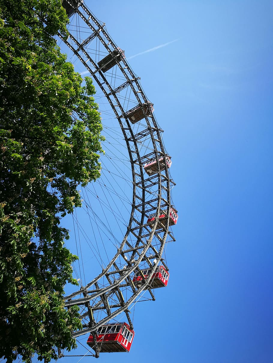 vienna, prater, austria, amusement park ride, arts culture and entertainment HD wallpaper