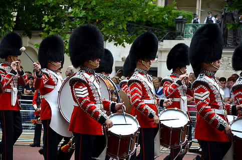 Guards, Queen, Parade, Drums, Drummer, music, band, marching HD wallpaper