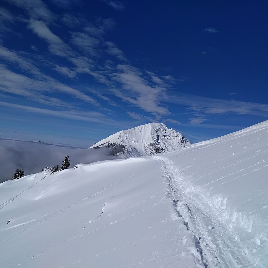 mountain, winter, snow, cold, scenic, ski, alpine, alps, cold temperature HD wallpaper