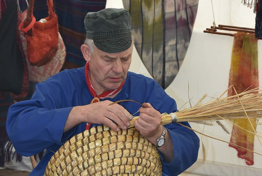 Craft, Man, People, Basket Maker, Braid, pet, one man only HD wallpaper