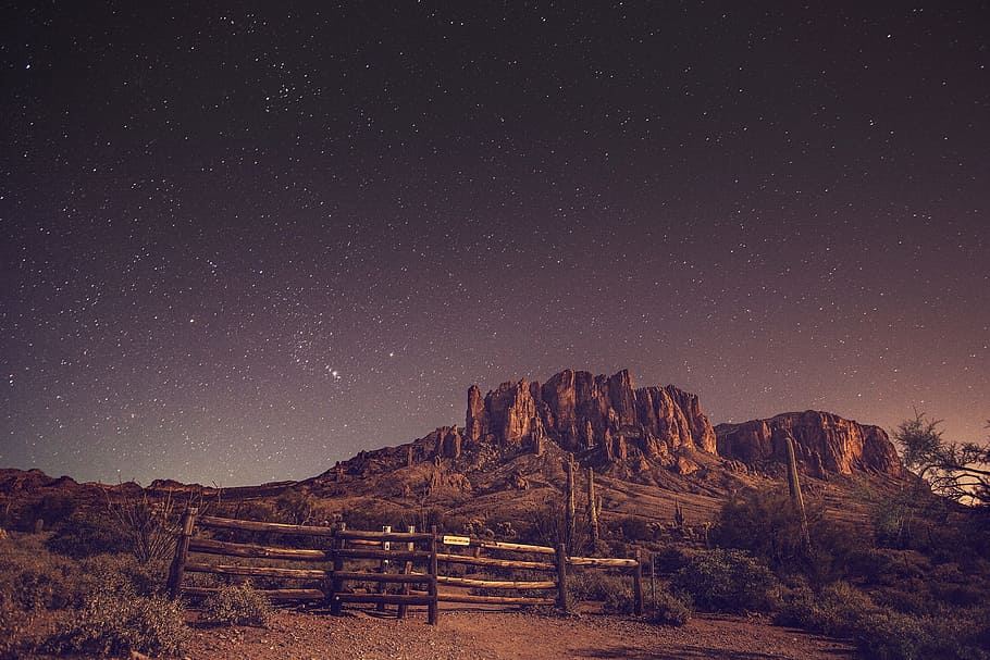 light, dawn, landscape, nature, astronomy, cosmos, dark, desert HD wallpaper