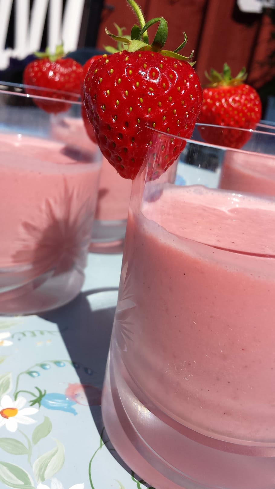 Dessert, Strawberries, Summer, fruit, food, strawberry, freshness HD wallpaper