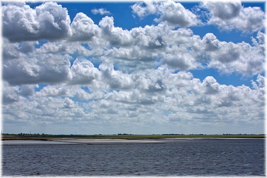 clouds, beach, sky, blue, water, sea, sand, wave, coast, sea beach HD wallpaper
