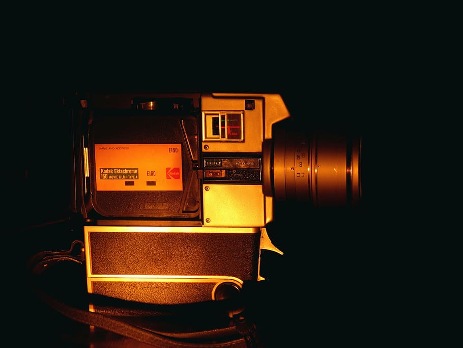 filmadora, camera, vintage, lens, camera lens, reflex, old, HD wallpaper