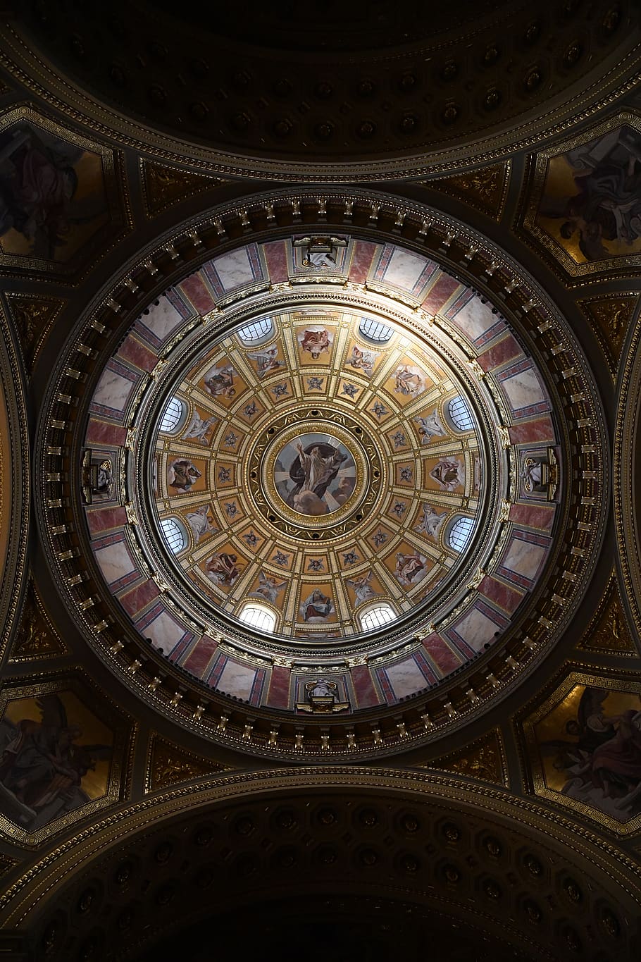 budapest, basilica, dome, building, architecture, built structure HD wallpaper