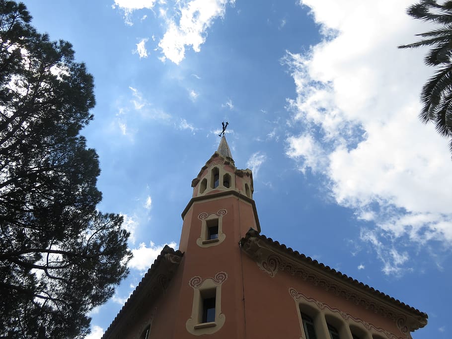 ceu, nature, blue, dramatic sky, clouds, blue sky, cruz, palm trees HD wallpaper