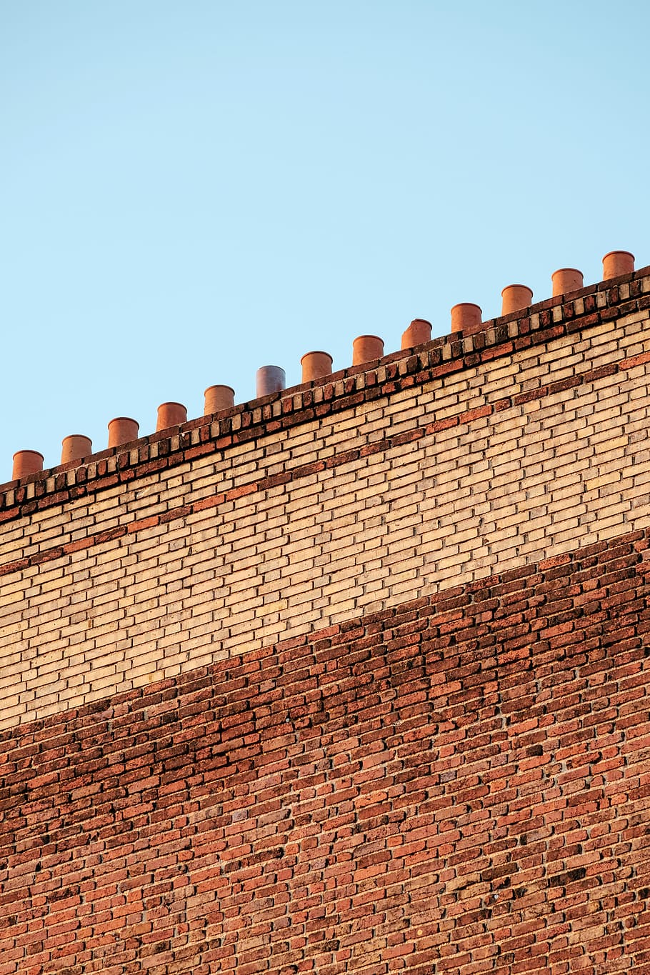 maroon brick wall, photo of brown brick wall, city, brickwall, HD wallpaper