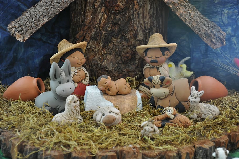cowboy Nativity scene set, Christmas, Birth, Happiness, Catholic
