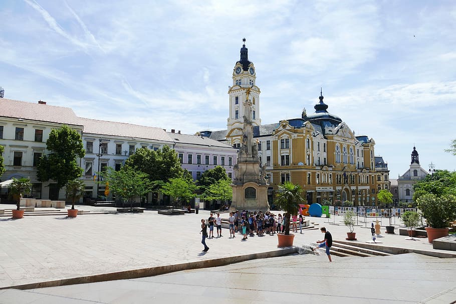 pécs, hungary, city, five churches, building, architecture, HD wallpaper