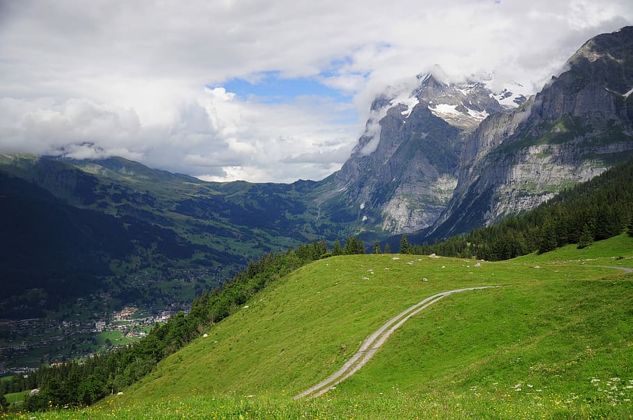Cloud, Sky, Travel, Nature, Mountain, swiss, clouds and mountains HD wallpaper