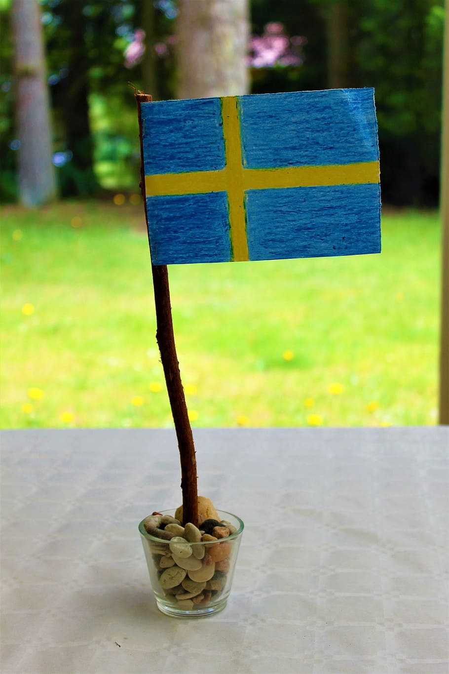 Swedish Flag, Sweden'S Flag, midsummer summer vacation, maypole, HD wallpaper