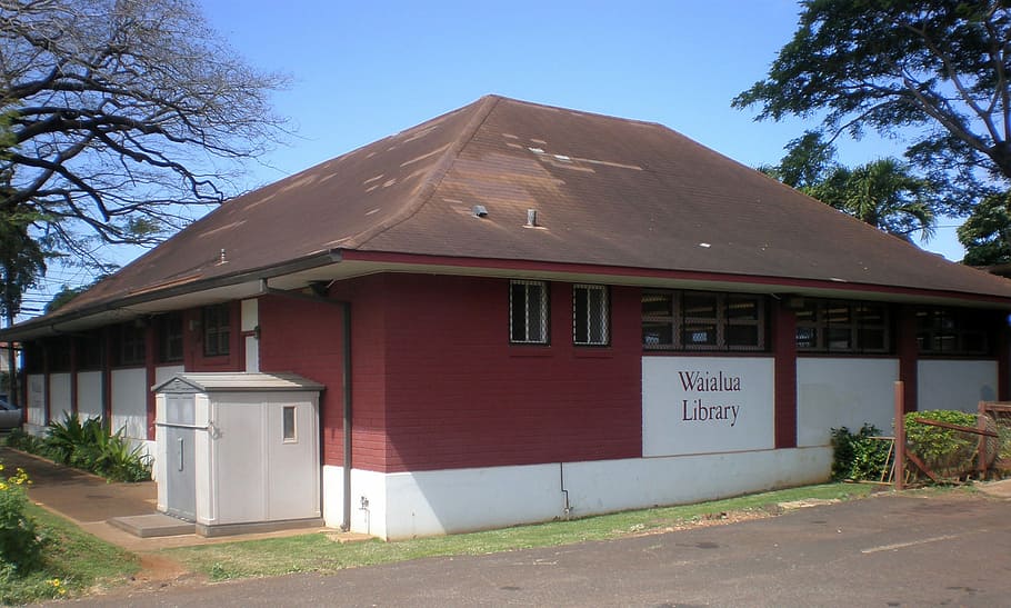 Waialua Library building in Hawaii, learning, public domain, architecture HD wallpaper