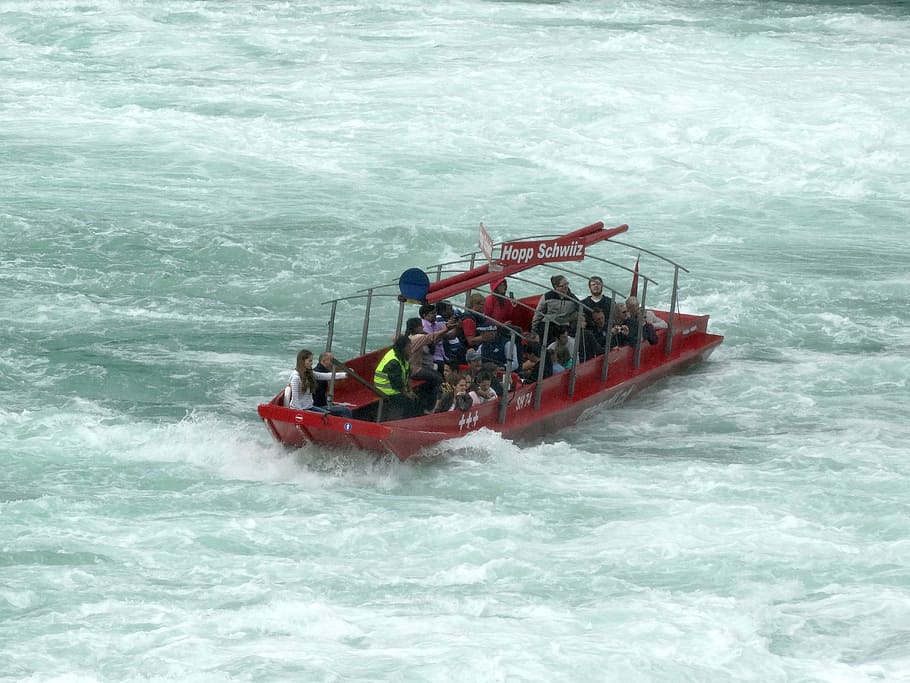 river boat, boot, wild, flow, foaming, dangerous, white water HD wallpaper