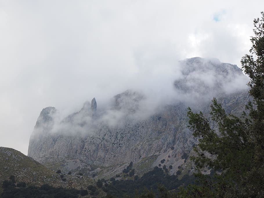 karst area, mallorca, serra de tramuntana, mountains, spain, HD wallpaper