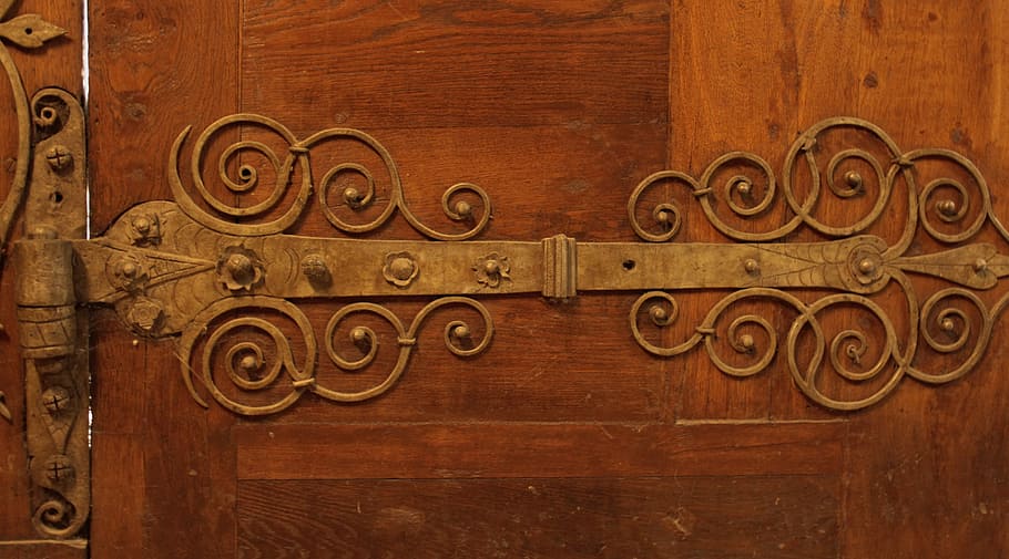 Door, Decorations, Ornament, Ancient, door decorations, full frame HD wallpaper