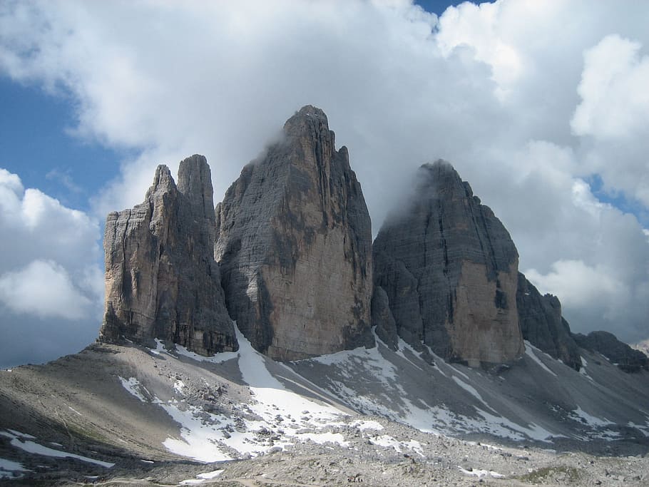 mountain, treking, clouds, cloud - sky, environment, landscape HD wallpaper