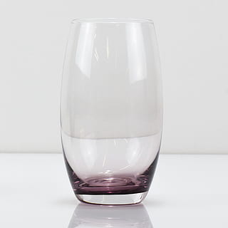 clear high ball glass, cup, drink, empty, empty glass, purple HD wallpaper