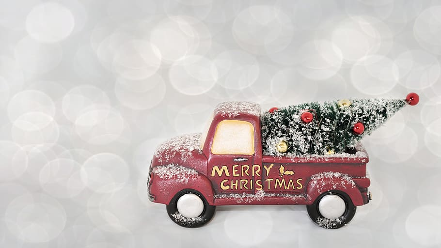 Download Celebrate the Holiday Season with Vintage Trucks and Christmas  Decorations Wallpaper  Wallpaperscom