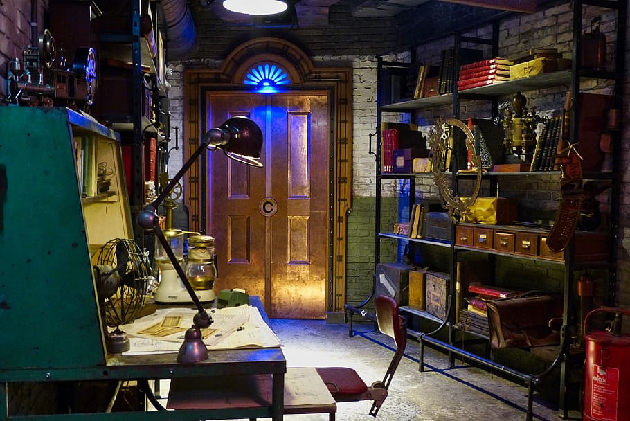 office, workshop, historical, building, illuminated, indoors HD wallpaper