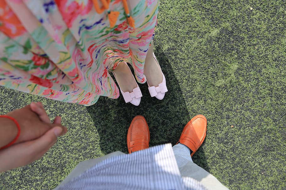 person holding there hands, Foot, Self-Timer, Couples, Shoes HD wallpaper