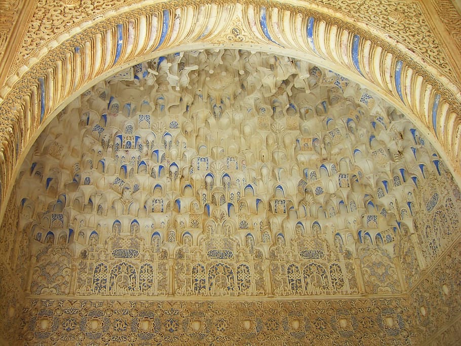 alhambra, granada, arabic, architecture, structure, blanket HD wallpaper