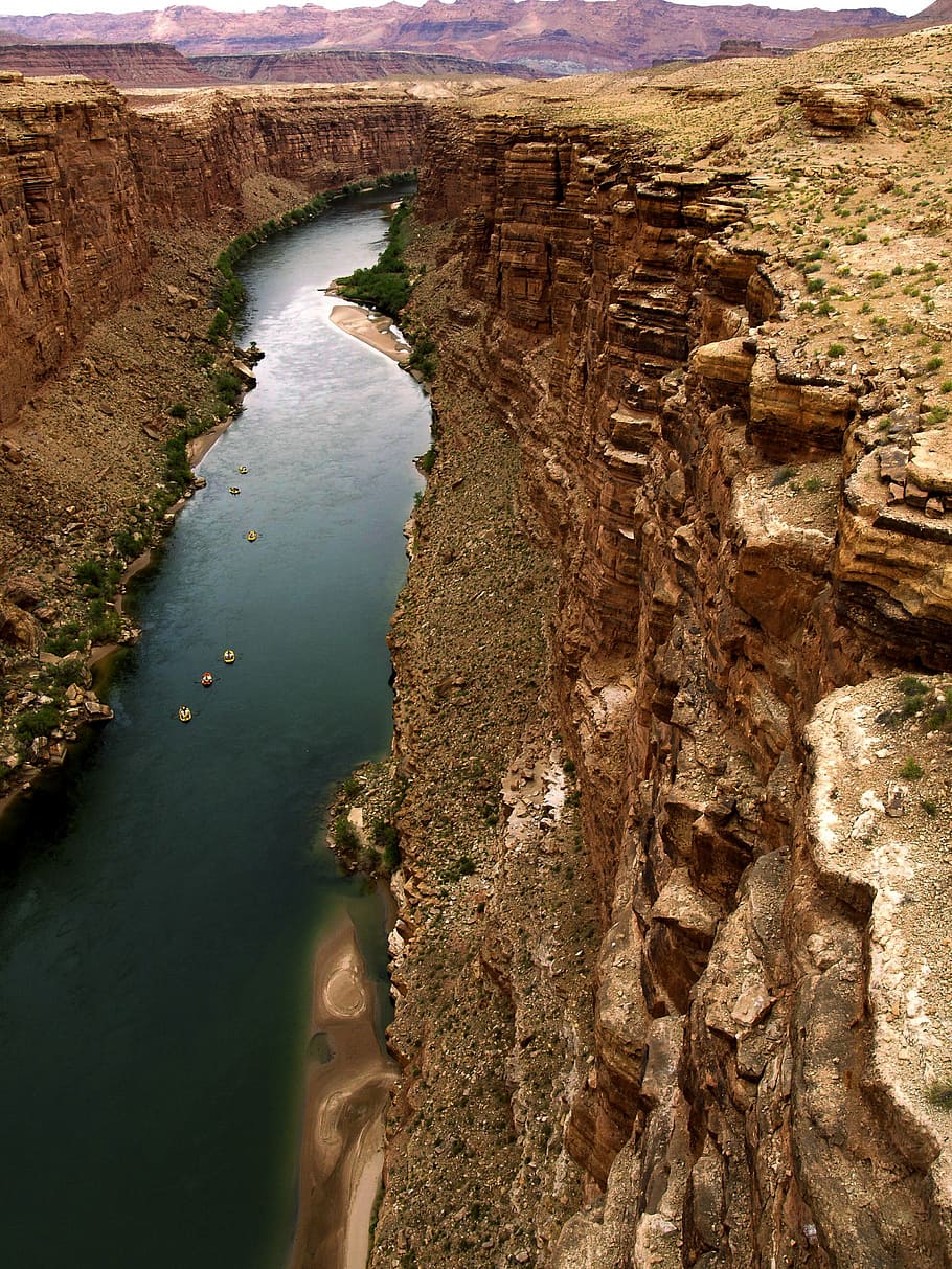 marble canyon, arizona, usa, colorado river, red, rocks, landscape, HD wallpaper