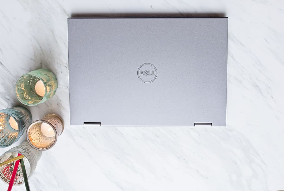 Close-up Photo of Gray Dell Laptop, blur, computer, electronics HD wallpaper