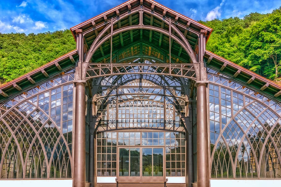 facade, architecture, front, glass, window, building, modern HD wallpaper