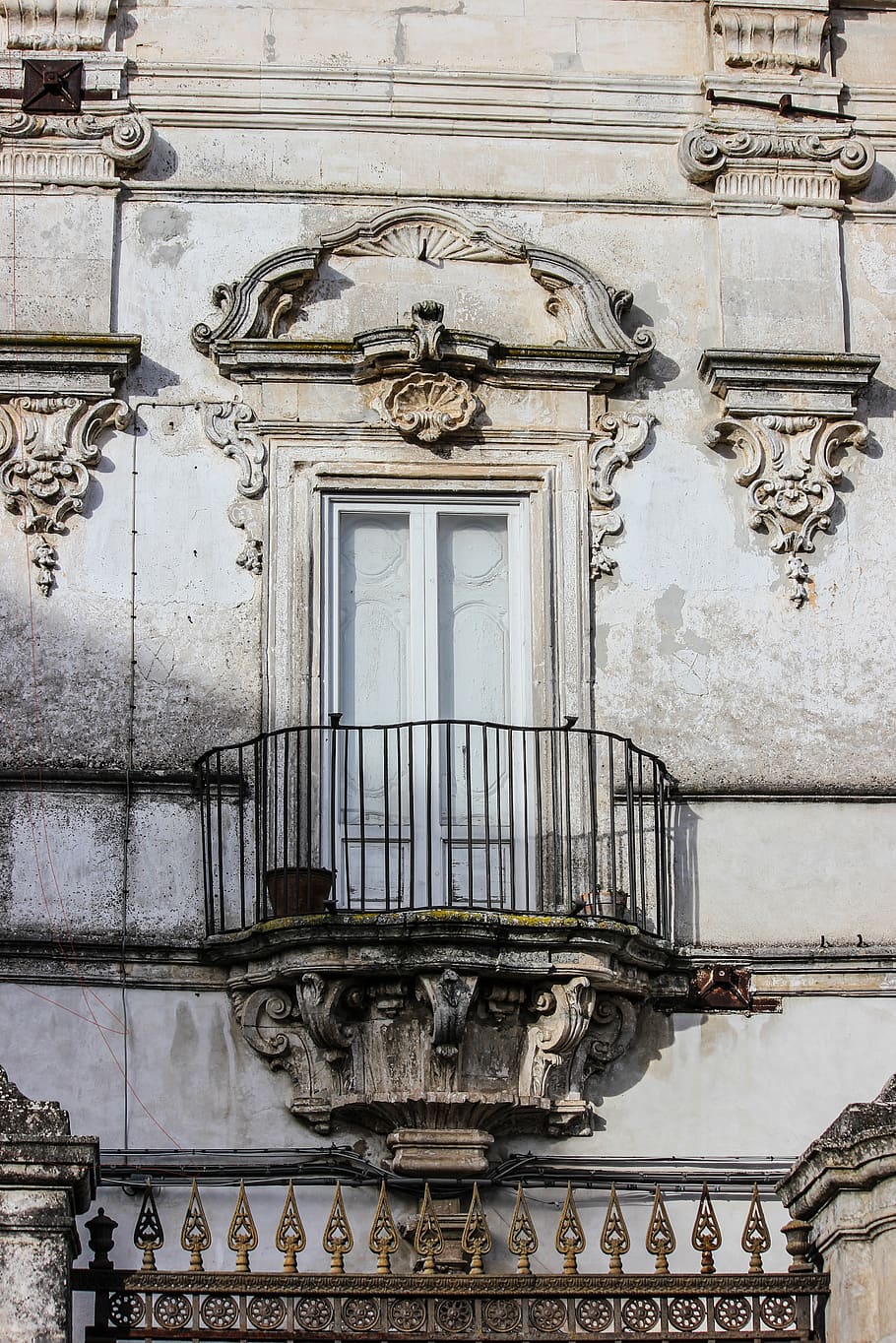 balcony, baroque, facade, architecture, built structure, building exterior HD wallpaper