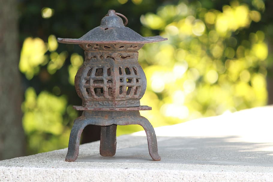 Lantern, Iron, Shade, Temple, summer, day, outdoors, no people HD wallpaper