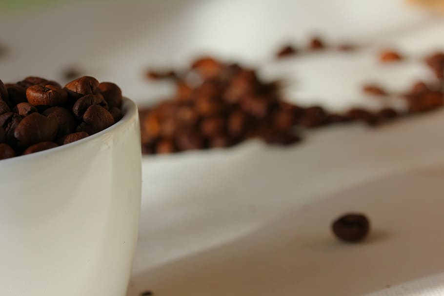 coffee, coffee grain, cup, food and drink, freshness, coffee - drink HD wallpaper