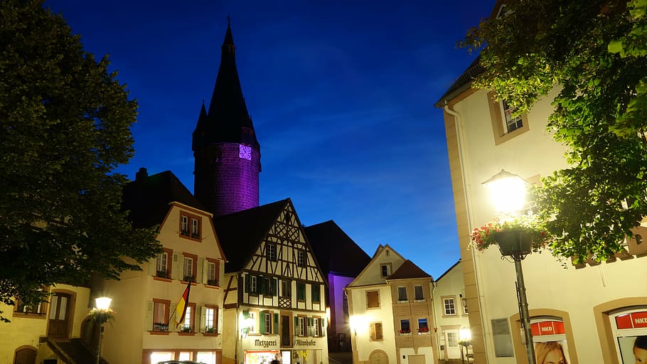 tower, light, night, architecture, lighting, building, building exterior HD wallpaper