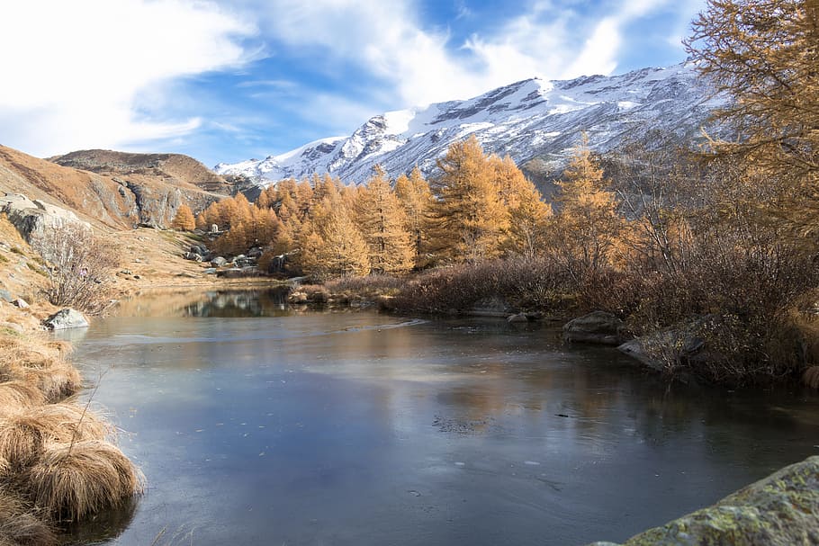 Landscape, Winter, Wintry, Nature, mountains, switzerland, scenics HD wallpaper