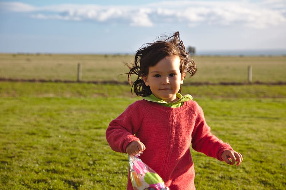 hope, plain, landscape, horizon, field, outdoor, run, girl HD wallpaper