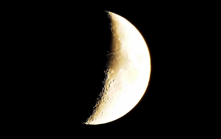 moon, binoculars, sky, crater, night, astronomy, black Color, HD wallpaper