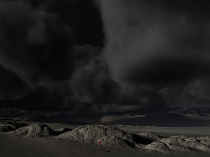 grayscale photo of mountains with road on center, landscape HD wallpaper