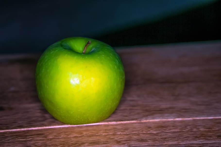 apple, wood, green, fruit, healthy eating, food and drink, wellbeing HD wallpaper