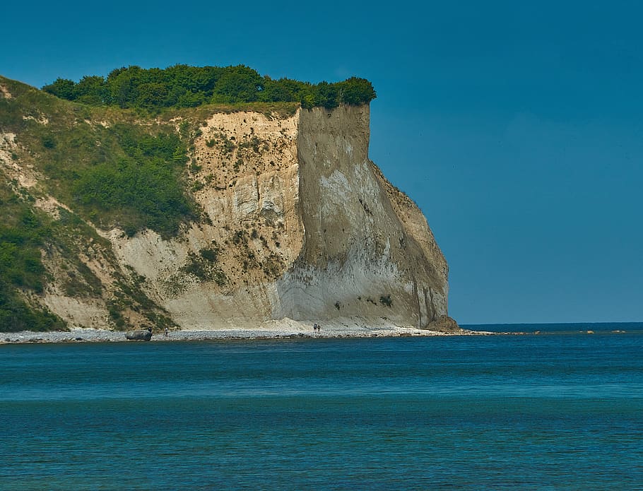 rügen, cape arkona, white cliffs, island, baltic sea, water, HD wallpaper