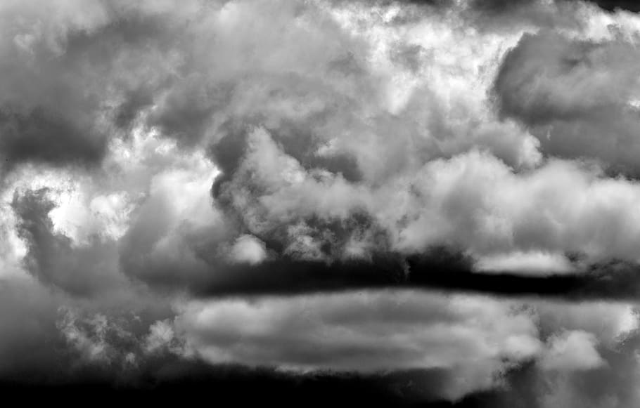 white clouds illustration, Thunderstorm, Sky, grey, gray clouds HD wallpaper