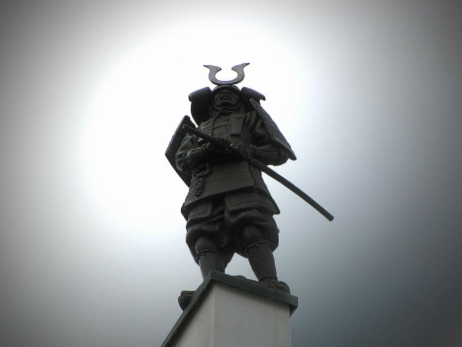 statue, sculpture, warrior, brno, silhouette, cloudy, backing light HD wallpaper