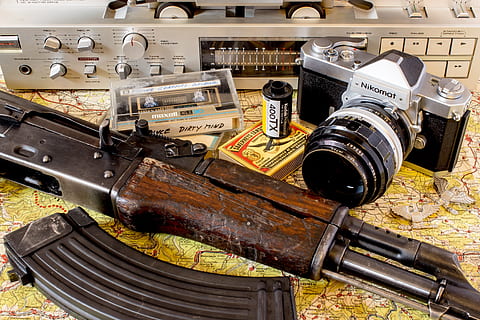 Weapon, Vietnam, Camera, War, Terror, tape, nikon, 1960, cassettes HD wallpaper
