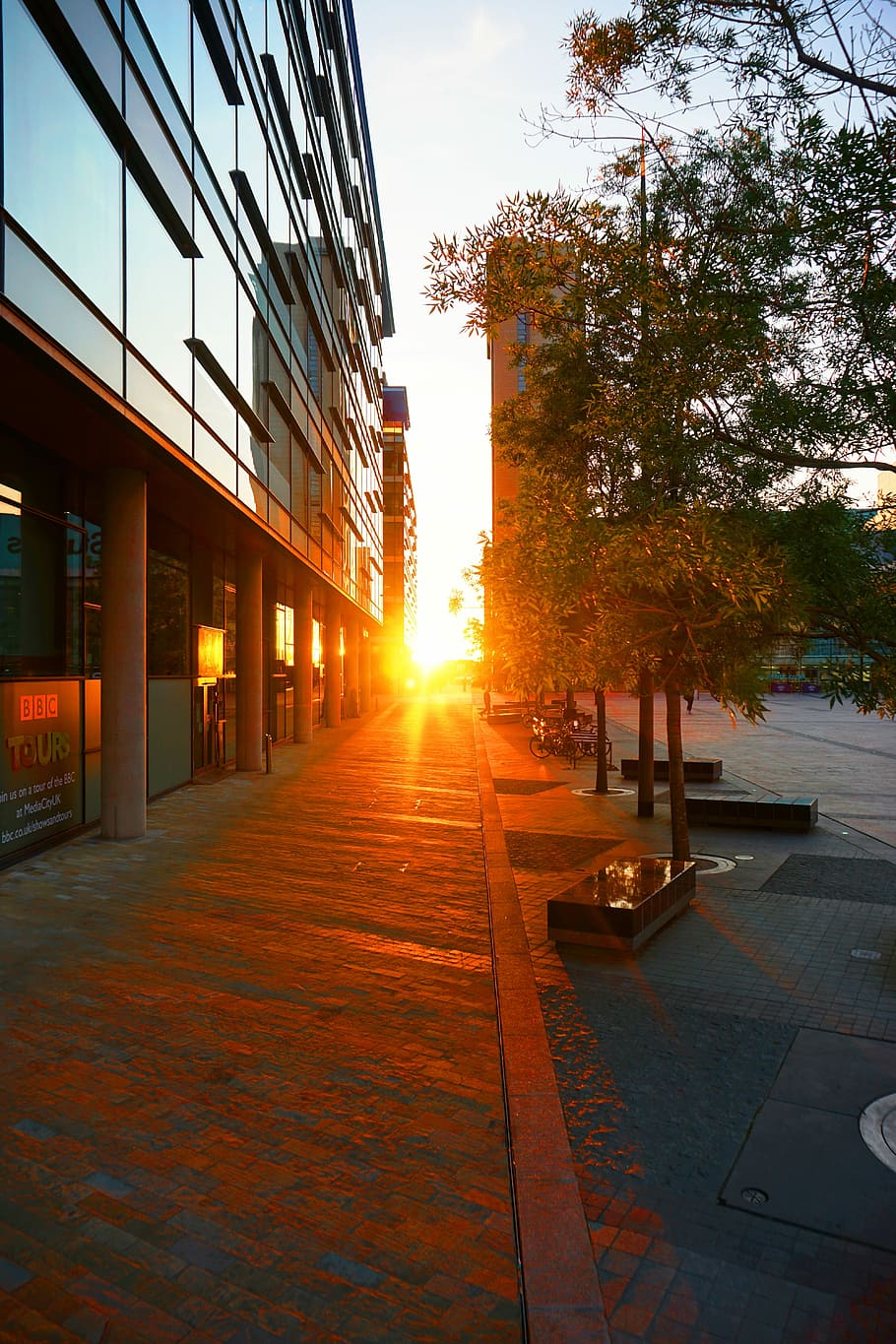 Sunset, Architecture, Setting Sun, red, afterglow, orange, evening HD wallpaper