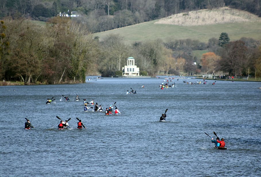kayak, river thames, canoe, kayaking, paddle, competition, water sport HD wallpaper