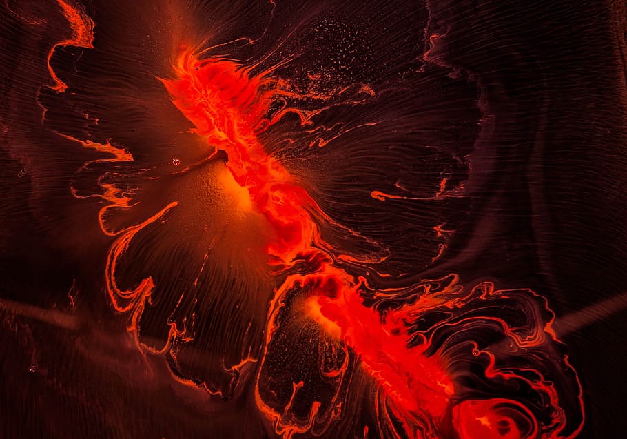red, art, splash, water, no people, close-up, nature, pattern HD wallpaper
