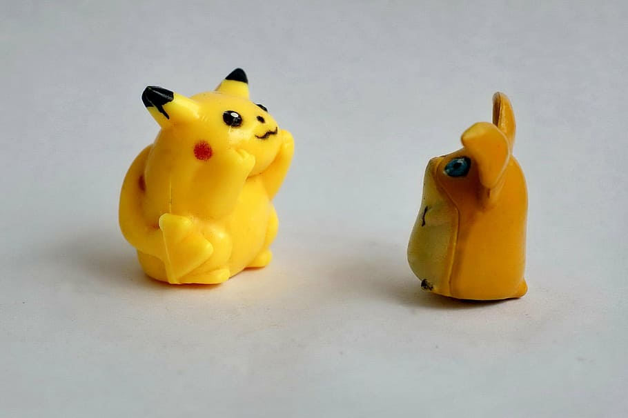 pikachu, pokemon, mascot, figurines, toys, symbol, plasticine, HD wallpaper