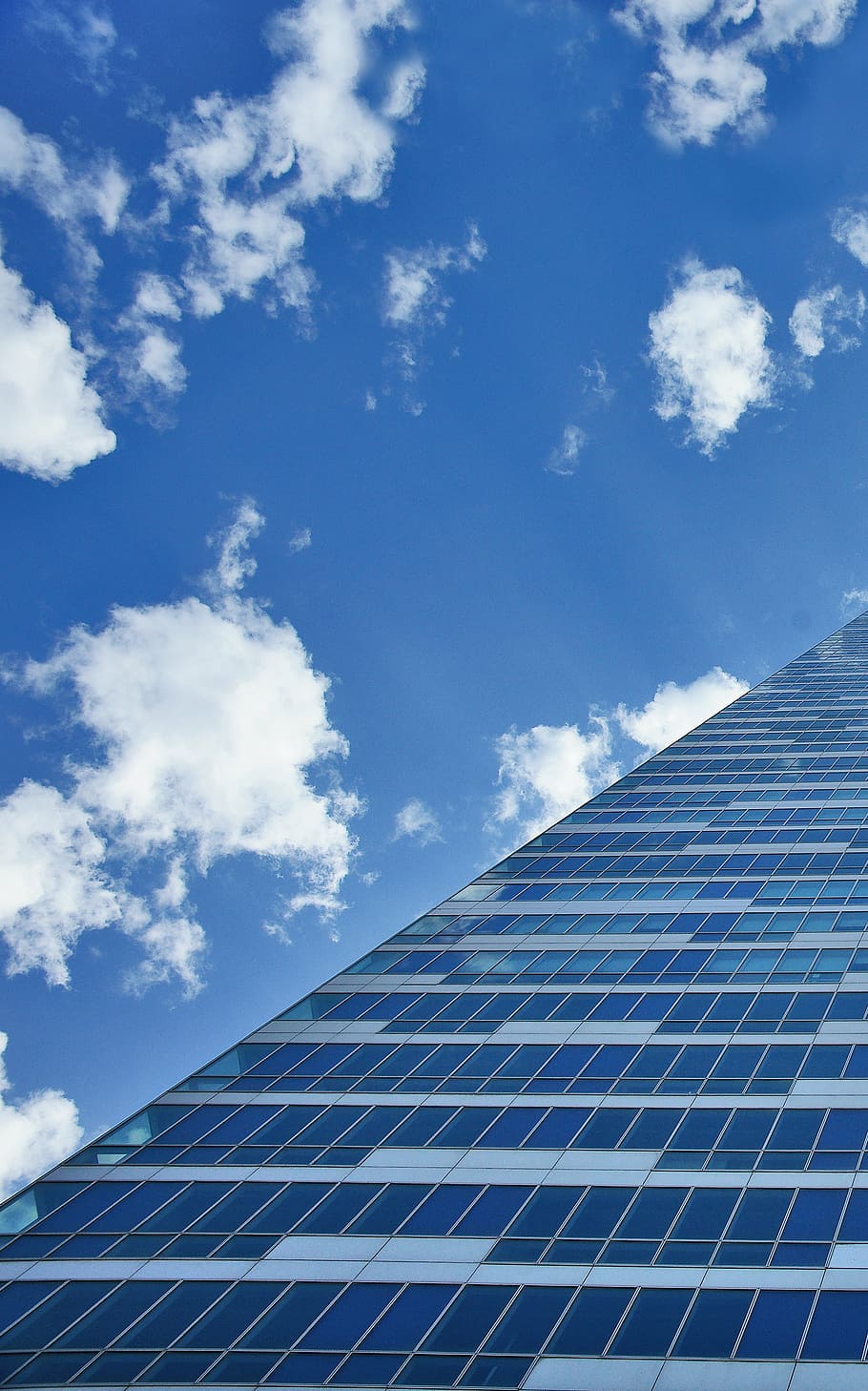 skyscraper, blue, building, great, city, architecture, composition HD wallpaper