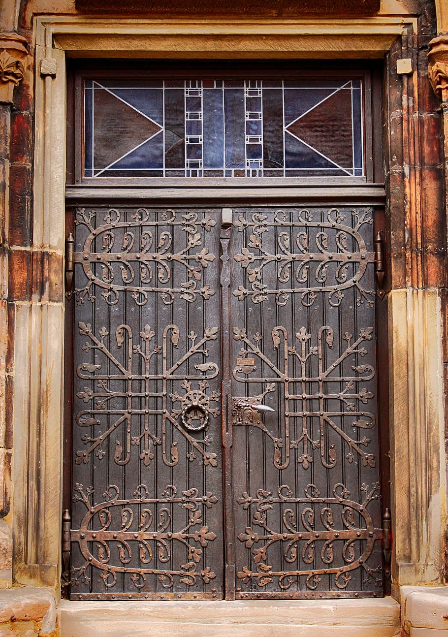 door, input, iron, fitting, church, wrought iron, old, old door HD wallpaper
