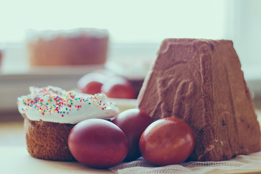 easter, easter cake, eggs, food, holiday, christ is risen, easter baking HD wallpaper