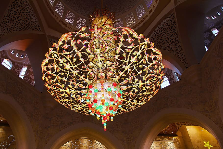 interior, design, amazing, pray, muslim, sheikh zayed grand mosque, HD wallpaper